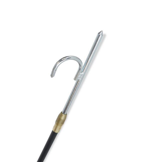 Harpoon Bird Nest Clearing Tool - Heavy duty steel chimney harpoon to pierce and extract bulky material and birds nests. Universal 3/4" female fitting (rod not included).