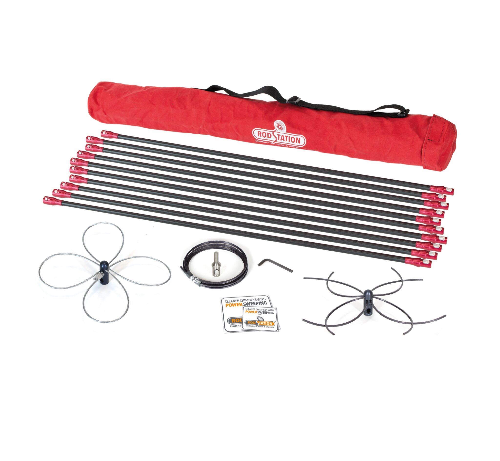 Ceramic Liner Chimney Power Sweeping Kit Rodstation