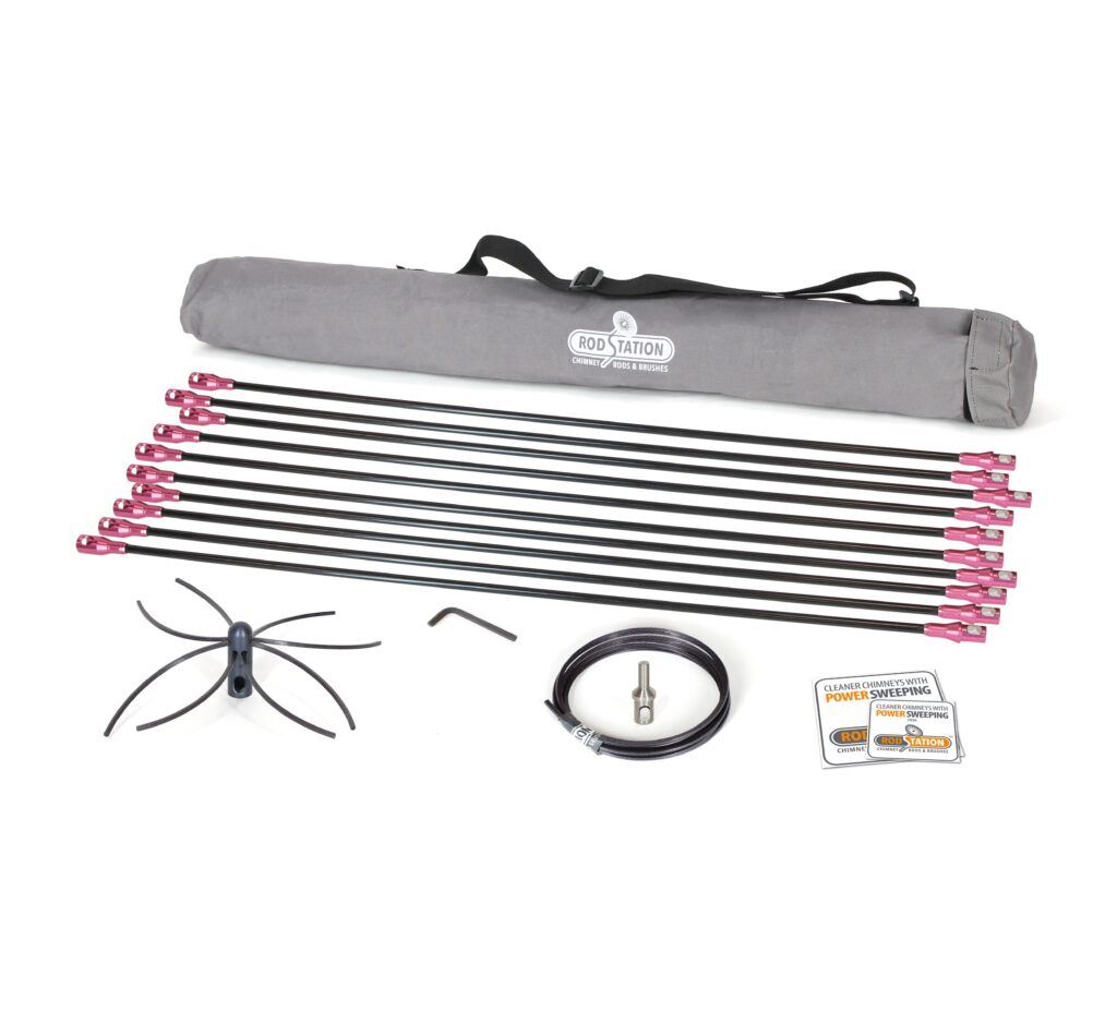Extra Flexible Liner Chimney Power Sweeping Kit Rodstation
