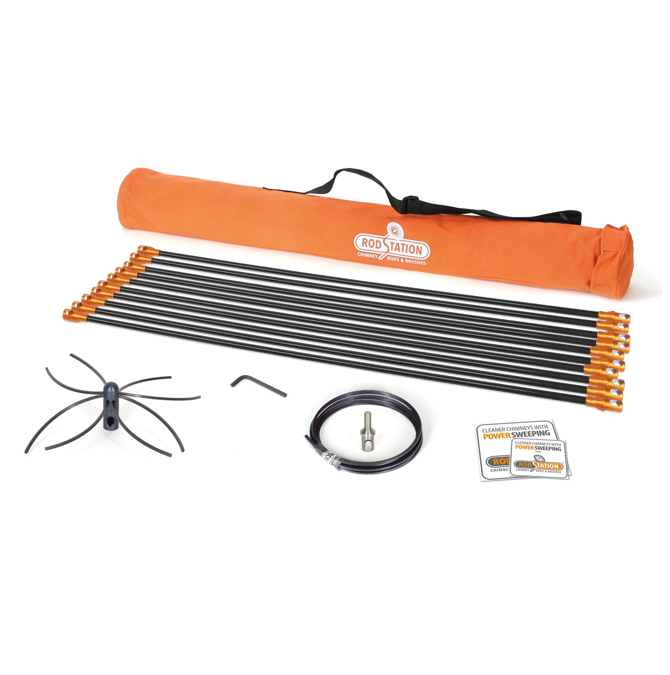 Flexible liner power sweeping kit