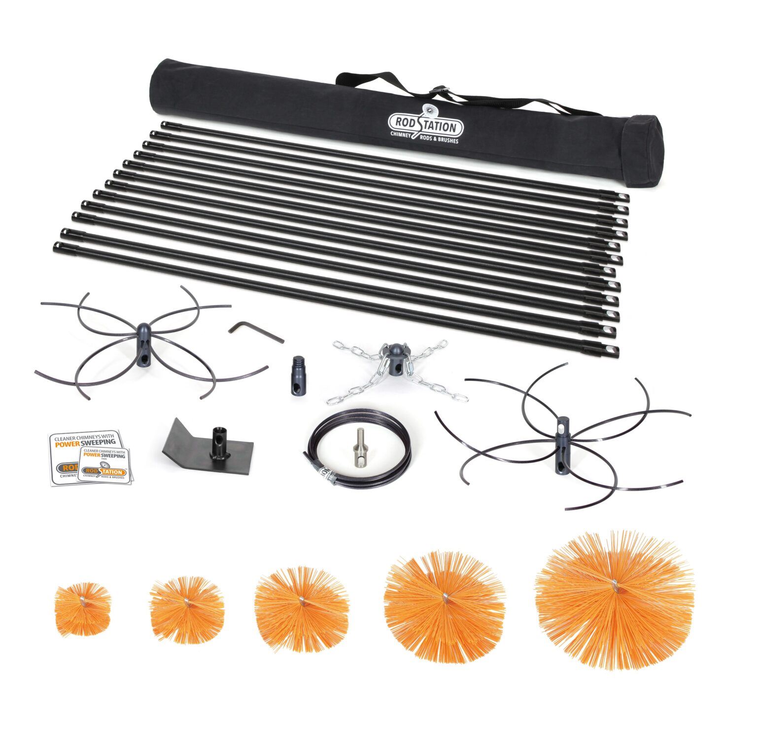 Chimney Power Sweeping Kits (FlueBoss) Rodstation