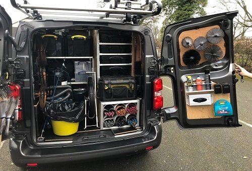 Rodstation rods in van